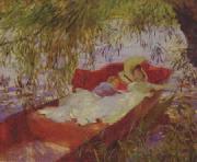 John Singer Sargent Two Women Asleep in a Punt under the Willows oil painting reproduction